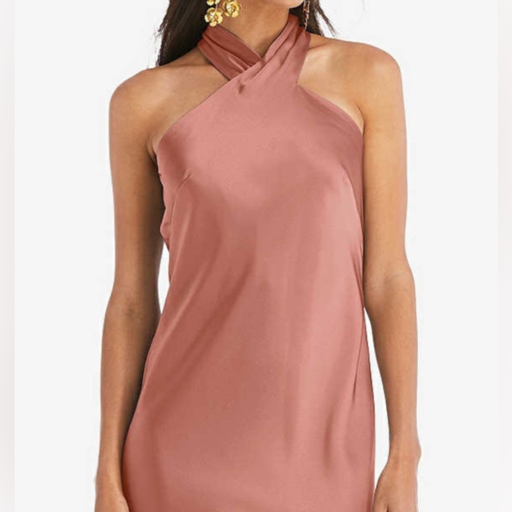 Dessy Bridesmaid Dress, Desert Rose, Small/4